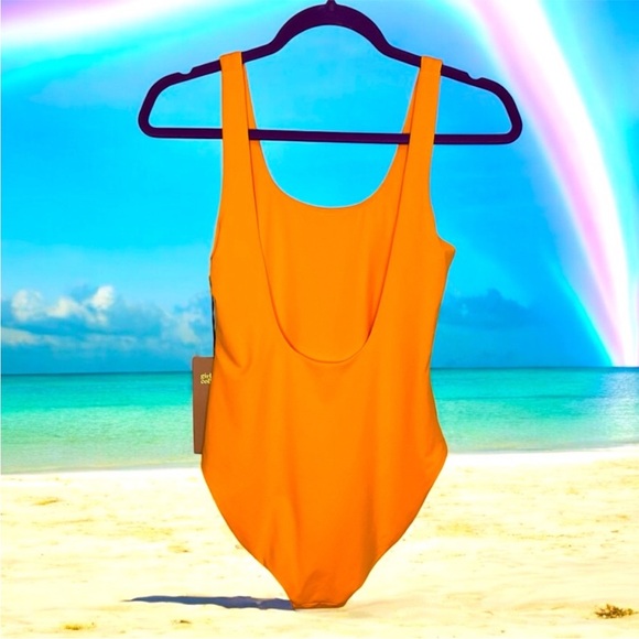 $78 NWT Girlfriend Collective Whidbey one piece swimsuit in spritz bright orange - Picture 8 of 8